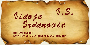 Vidoje Srdanović vizit kartica